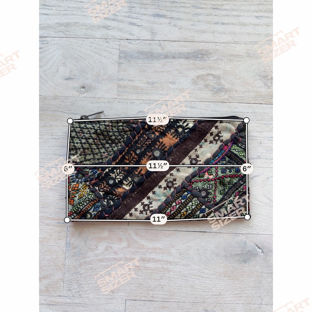 Boho Patchwork Zip Clutch - Multicolor - image 4